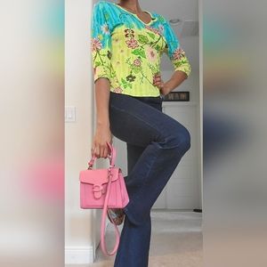 CUTE beaded log sleeve top